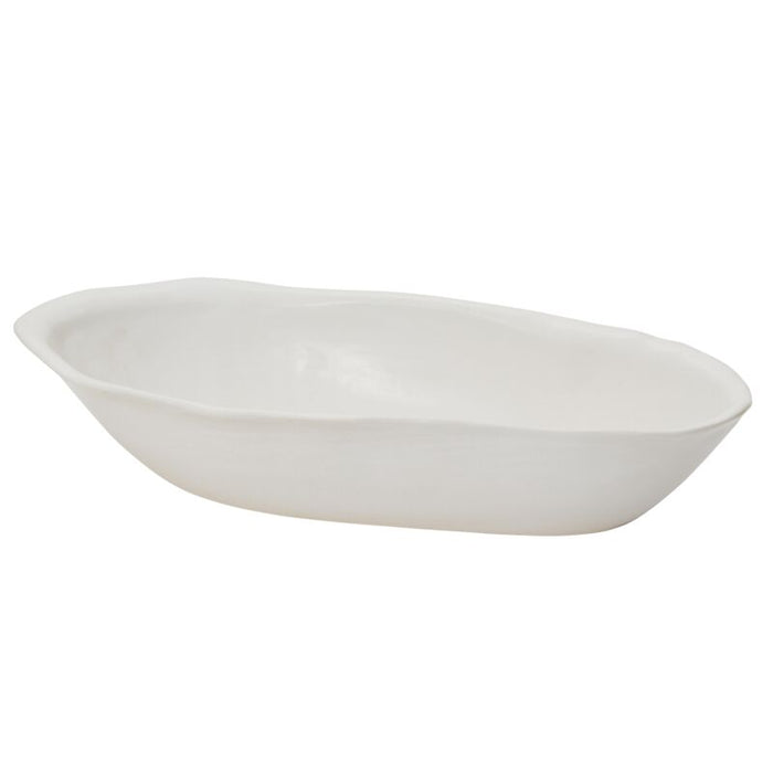 Design Shop White Dahlia Collection Trough, 16.5" X 3.25"
