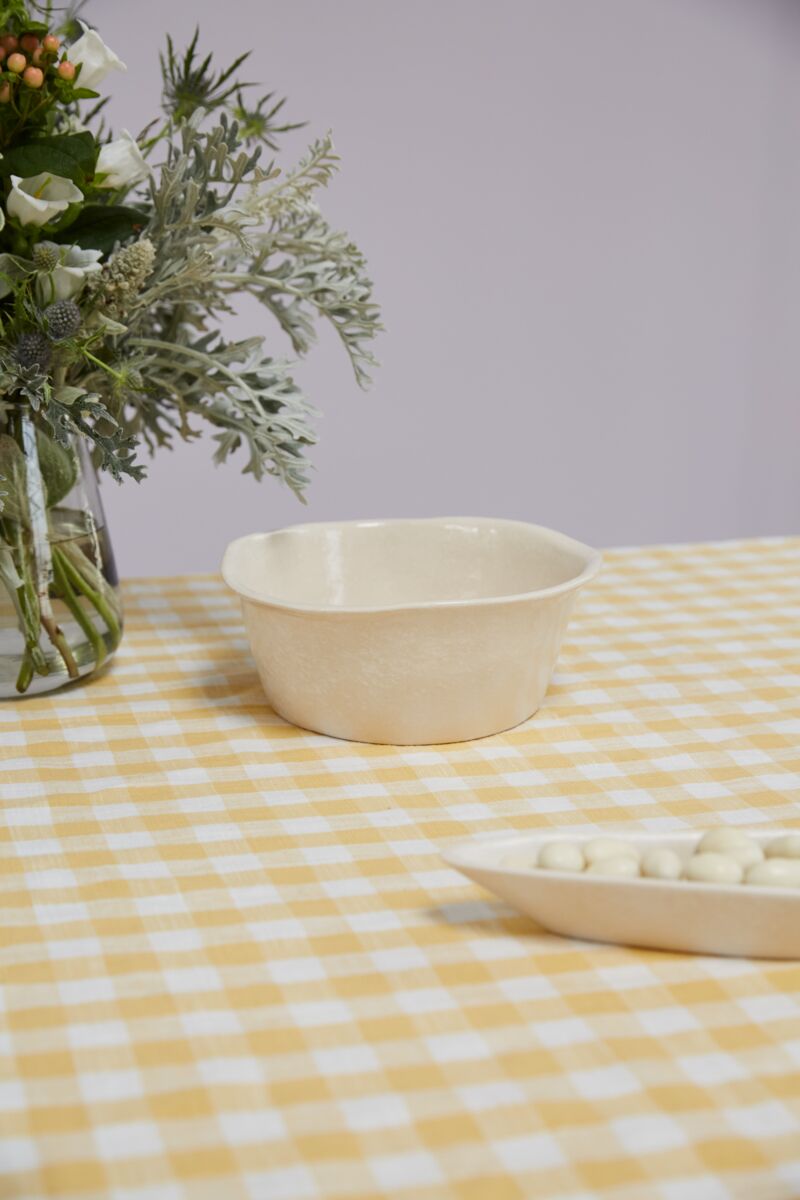 Design Shop White Dahlia Collection Bowl, 8.5" X 3.25"