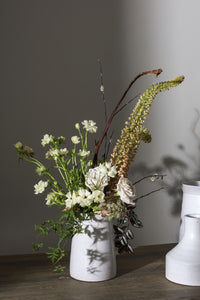 Design Shop White Alban Collection Vase, 6.5" X 9.5"