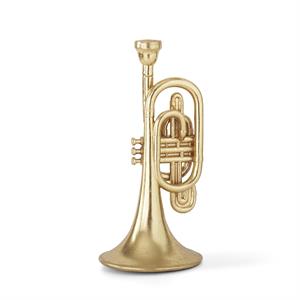 Design Shop 17 Inch Gold Foiled Trumpet Taper Candleholder