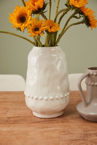 Design Shop White Homestead Vase, 9" X 14.5".