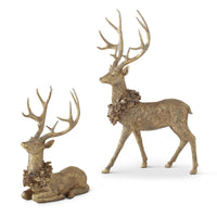 Design Shop Gold Resin Deer, Set of 2