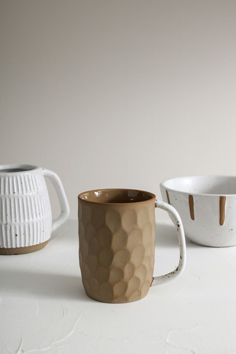 Design Shop Brown Seaside Mug, 4.25" X 4".