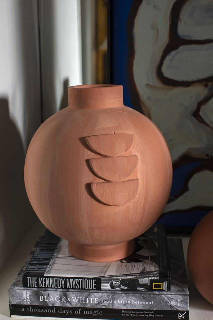 Design Shop Terracotta Conan Budvase, 9" X 11.5".