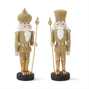 Design Shop Resin Gold Faux Beaded Soldiers, Set of 2