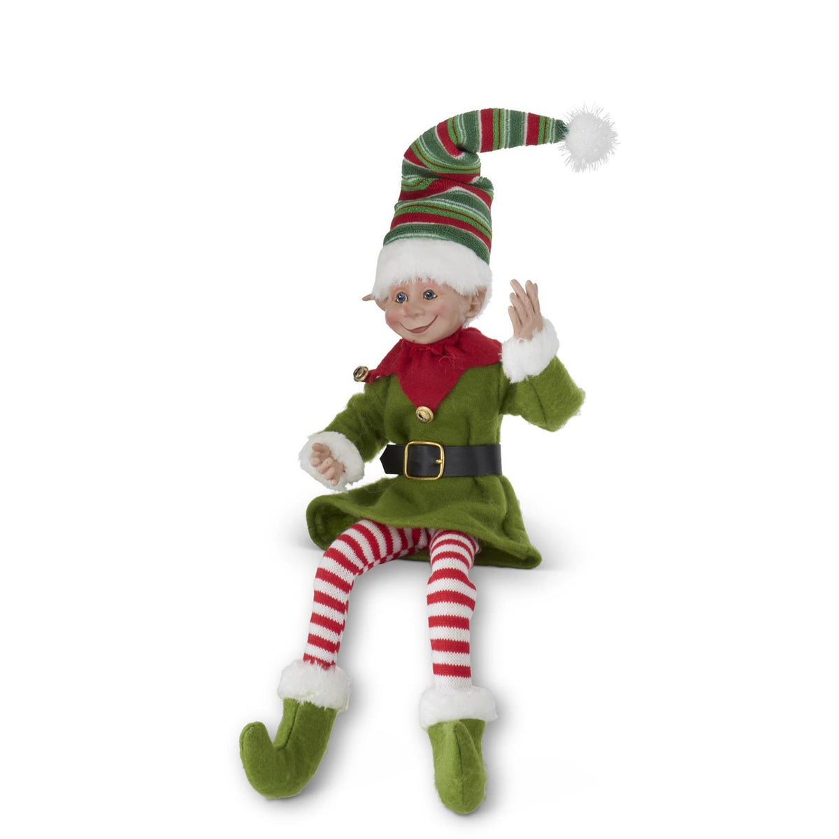 Design Shop 21 Inch Red & Light Green Posable Christmas Elf