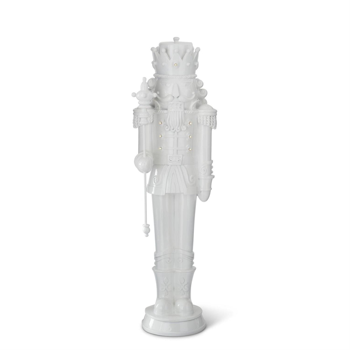 Design Shop 26.25 Inch White Resin LED Nutcracker Soldier