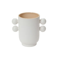 Design Shop White Farley Collection Pot, 6.75" X 6.25".