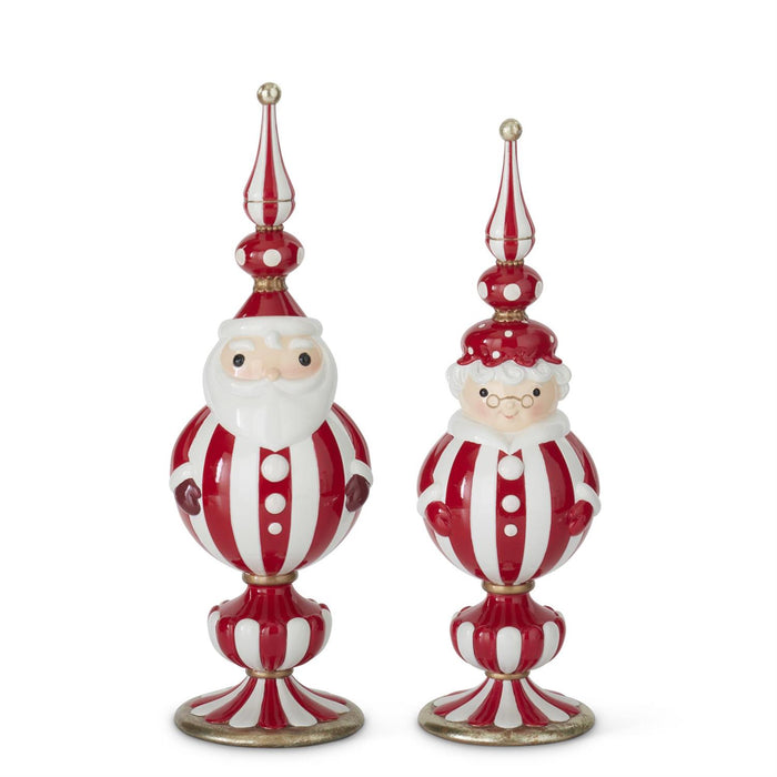 Design Shop Set of 2 Red & White Modern Santa & Mrs Claus