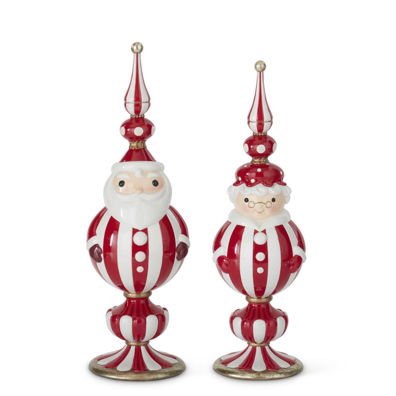Design Shop Set of 2 Red & White Modern Santa & Mrs Claus