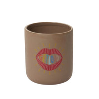 Design Shop Brown Get Loud Pot, 4" X 4.5".