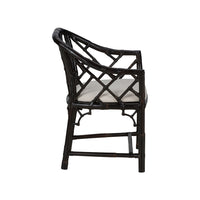 Chelsea House Chippendale Bamboo Arm Chair - Cracked Pepper
