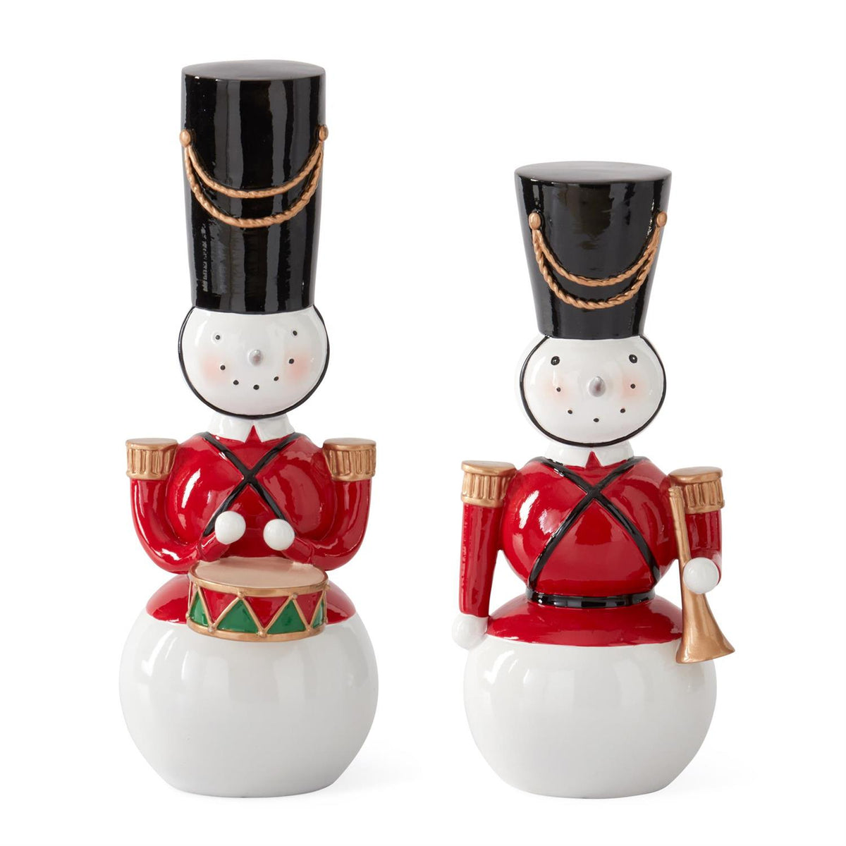Set of 2 Snowman Nutcracker Soldiers