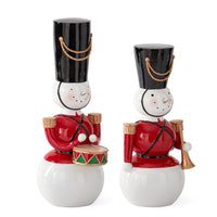 Set of 2 Snowman Nutcracker Soldiers