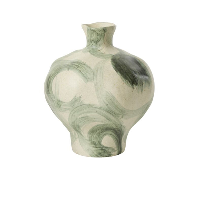 Marble-patterned vase on a white background