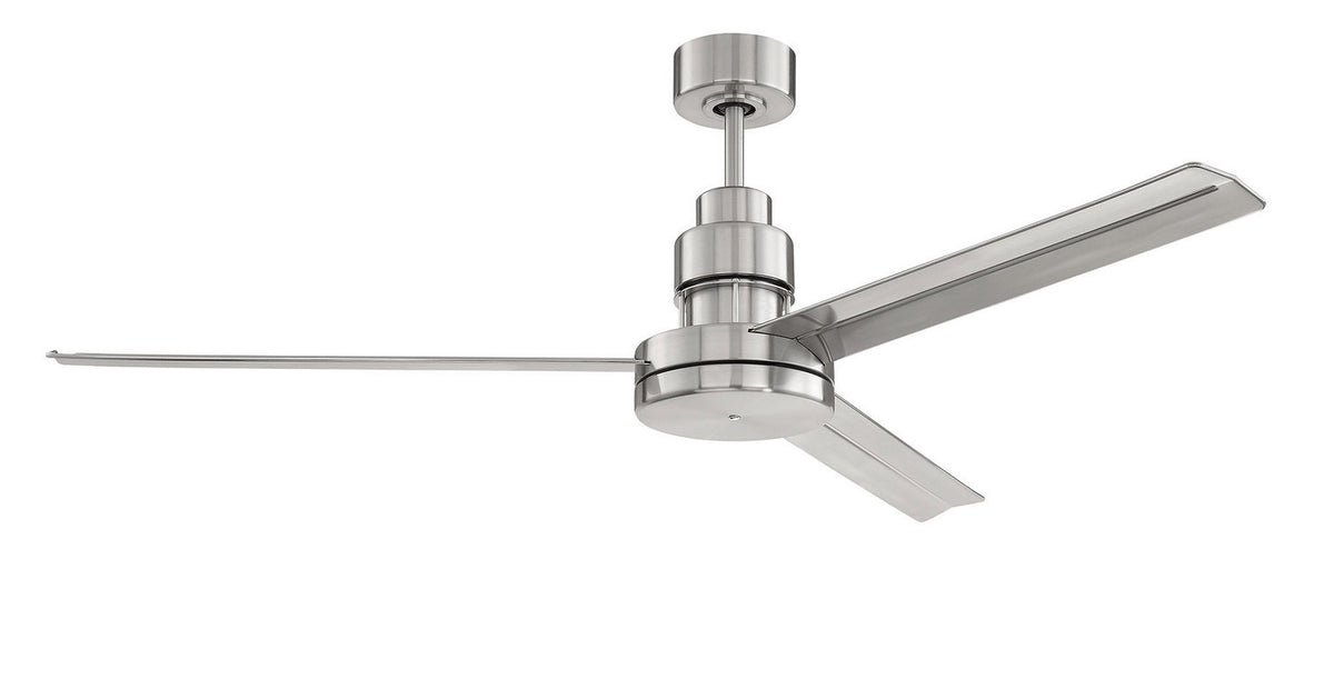 Craftmade - MND54BNK3 - 54" Ceiling Fan - Mondo 54 - Brushed Polished Nickel