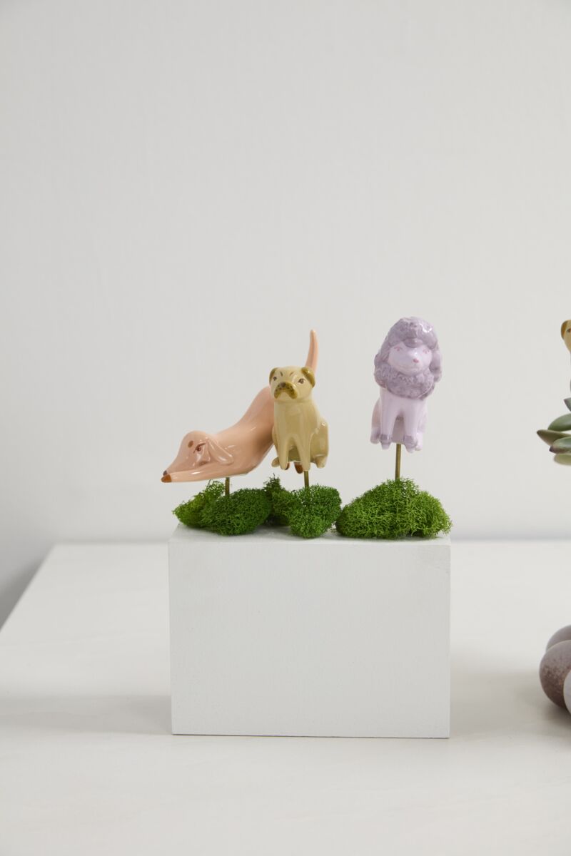 Design Shop Playful Pups Plant Sticks Set of 3 - 6.25"/7.25"/8"