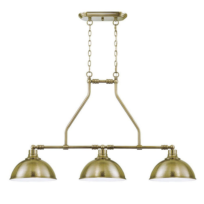 Craftmade Three Light Island Chandelier from the Timarron collection in Legacy Brass finish