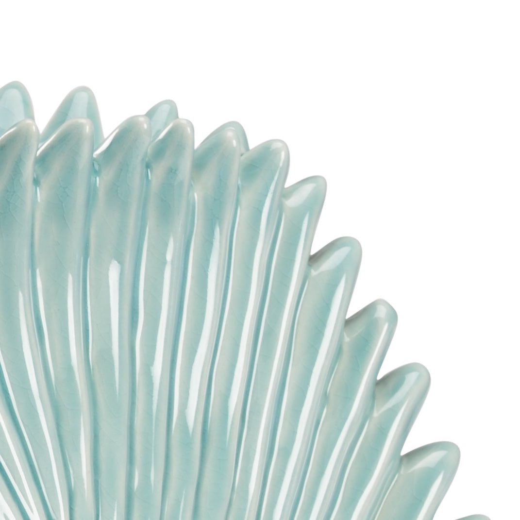 Chelsea House Palm Leaf Vase - Seafoam