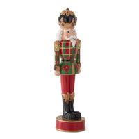 17.75" Red & Green Plaid Coat Nutcracker