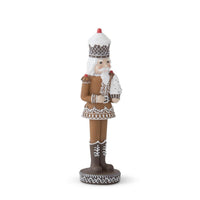12.25" Gingerbread Nutcracker Holding White Cupcake Tree