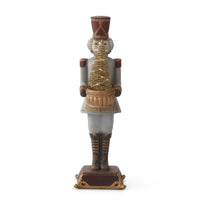 12" Nutcracker with Gold LED Tree