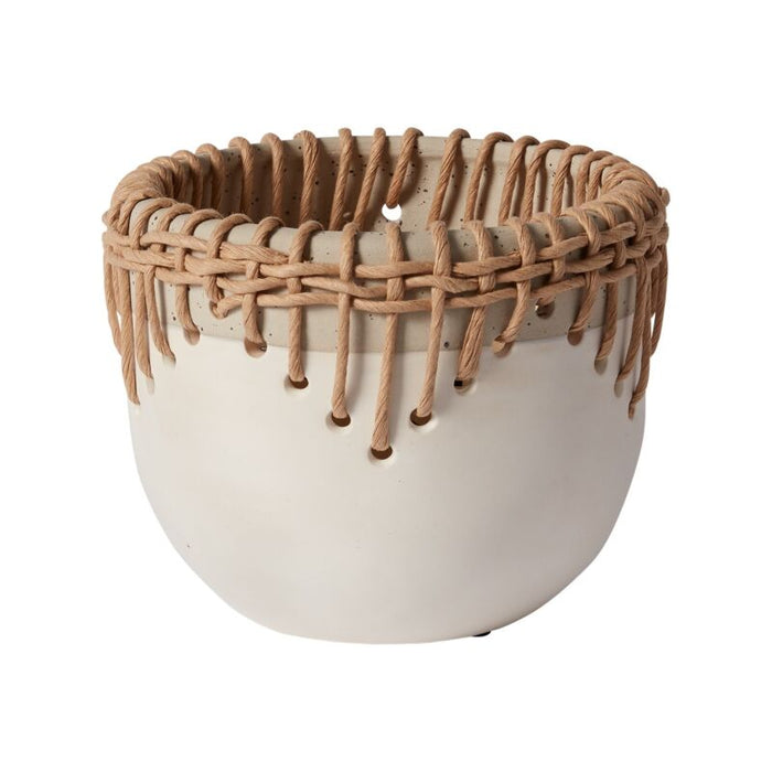 Design Shop White Hideaway Pot, 6.75" X 5.5".