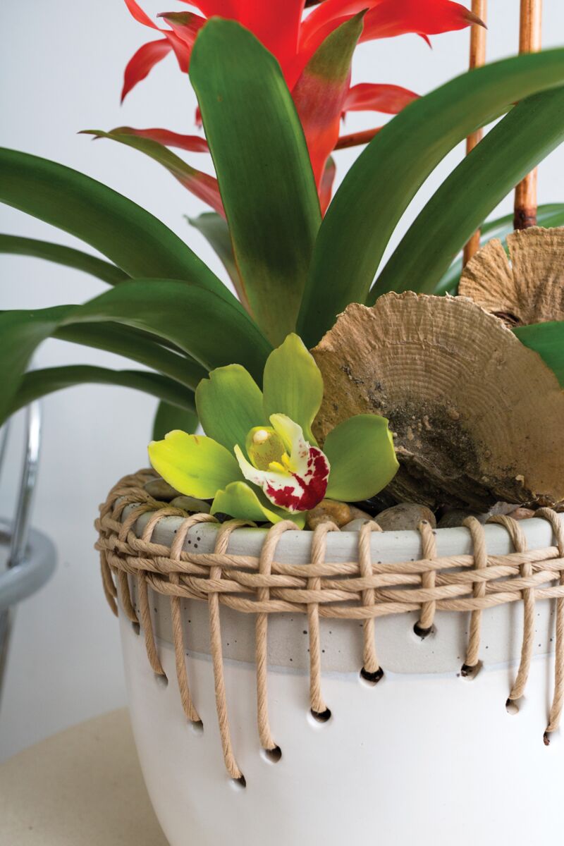 Design Shop White Hideaway Pot, 8.75" X 7.5".