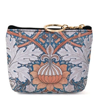 Design Shop Orange Floral Keyring Coin Purse