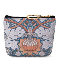 Design Shop Orange Floral Keyring Coin Purse