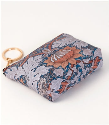 Design Shop Orange Floral Keyring Coin Purse