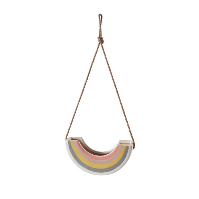 Design Shop Multicolor Rainbow Hanging Planter, 11.25" X 24".
