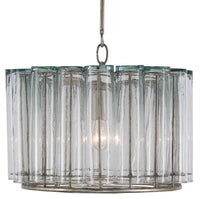 Currey and Company - 9375 - One Light Pendant - Bevilacqua Collection - Silver Leaf