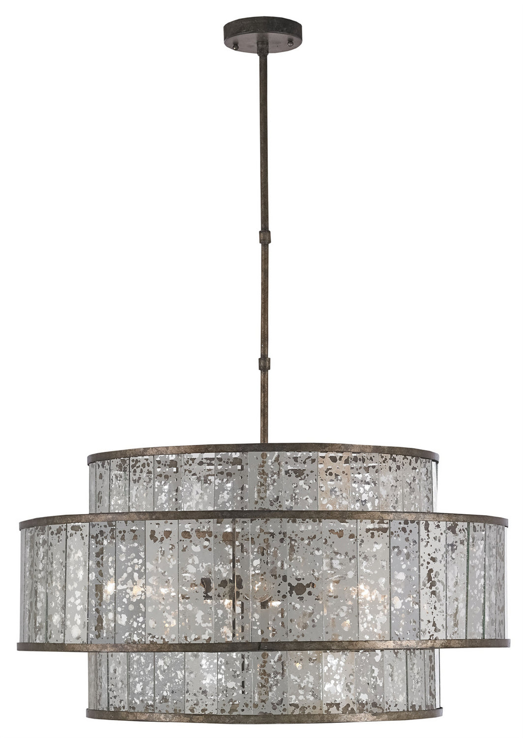 Currey and Company - 9454 - Eight Light Chandelier - Fantine Collection - Pyrite Bronze/Raj Mirror