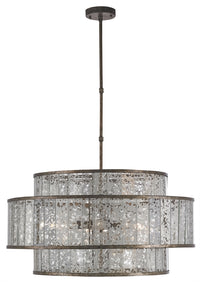 Currey and Company - 9454 - Eight Light Chandelier - Fantine Collection - Pyrite Bronze/Raj Mirror