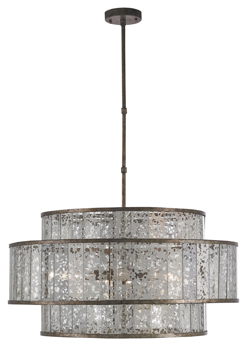 Currey and Company - 9454 - Eight Light Chandelier - Fantine Collection - Pyrite Bronze/Raj Mirror