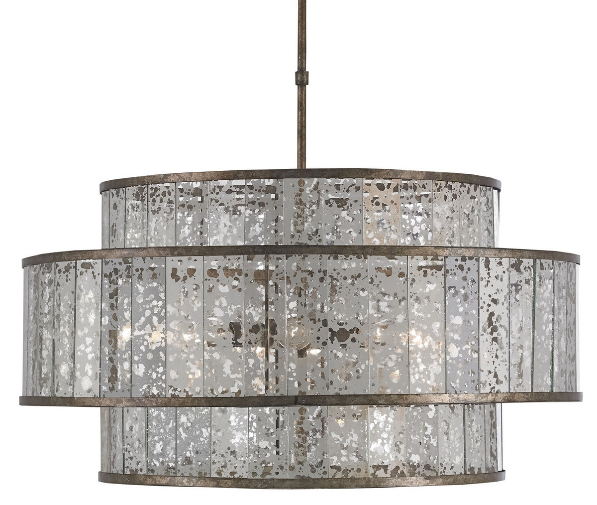 Currey and Company - 9454 - Eight Light Chandelier - Fantine Collection - Pyrite Bronze/Raj Mirror