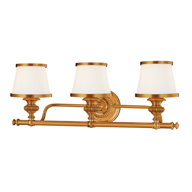 Hudson Valley - 2003-FB - Three Light Bath Bracket - Milton - Flemish Brass