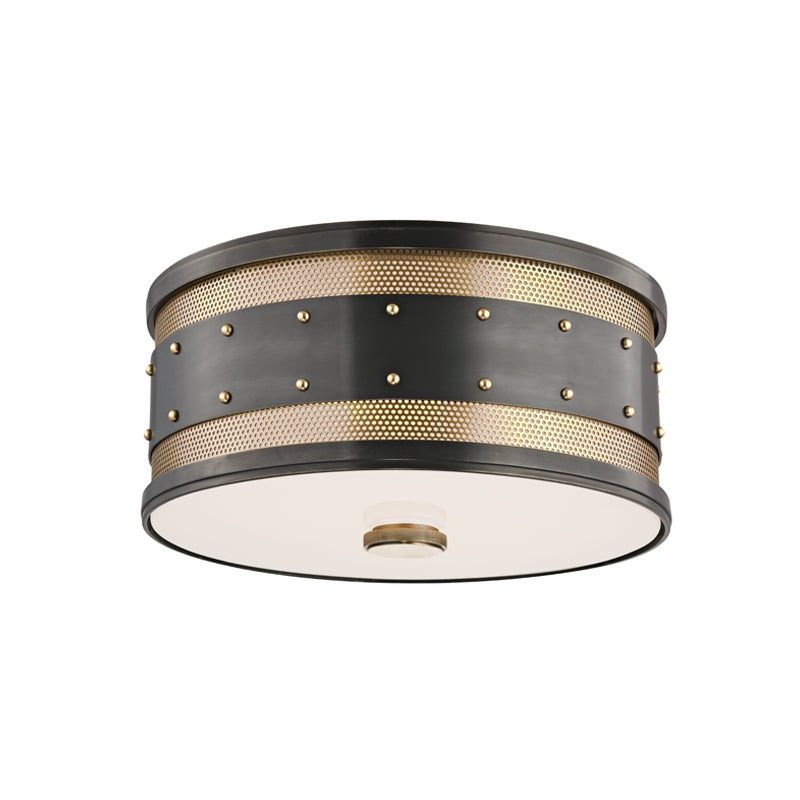 Hudson Valley - 2202-AOB - Two Light Flush Mount - Gaines - Aged Brass/Old Bronze