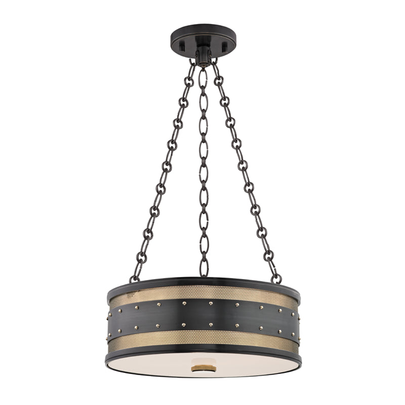Hudson Valley - 2216-AOB - Three Light Pendant - Gaines - Aged Brass/Old Bronze
