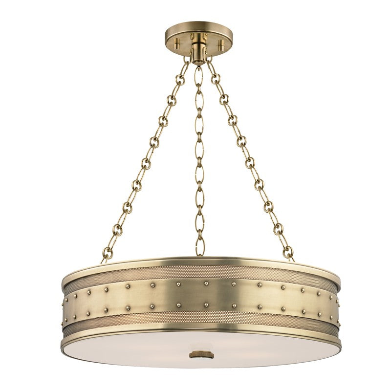 Hudson Valley - 2222-AGB - Four Light Chandelier - Gaines - Aged Brass