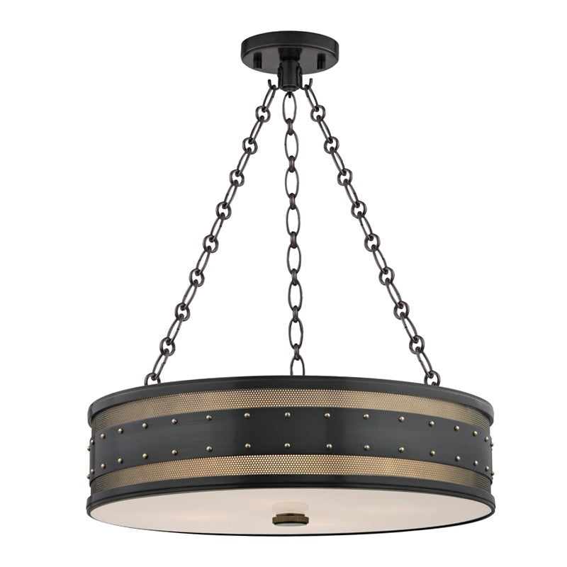 Hudson Valley - 2222-AOB - Four Light Chandelier - Gaines - Aged Brass/Old Bronze