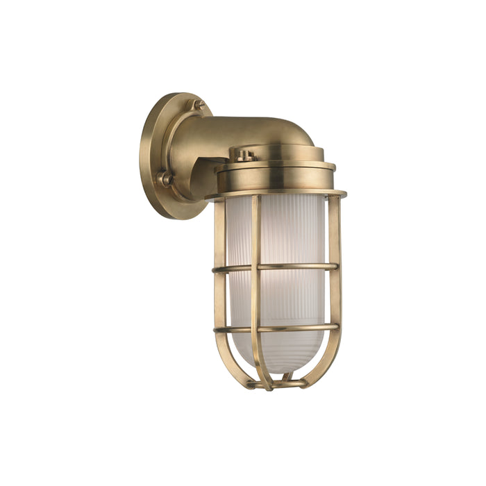 Hudson Valley One Light Wall Sconce from the Carson collection in Aged Brass finish