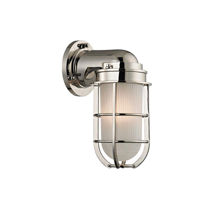 Hudson Valley One Light Wall Sconce from the Carson collection in Polished Nickel finish