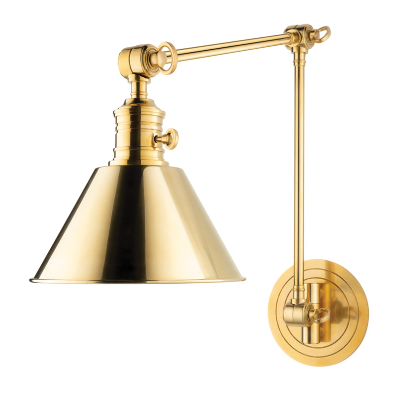 Hudson Valley - 8323-AGB - One Light Wall Sconce - Garden City - Aged Brass