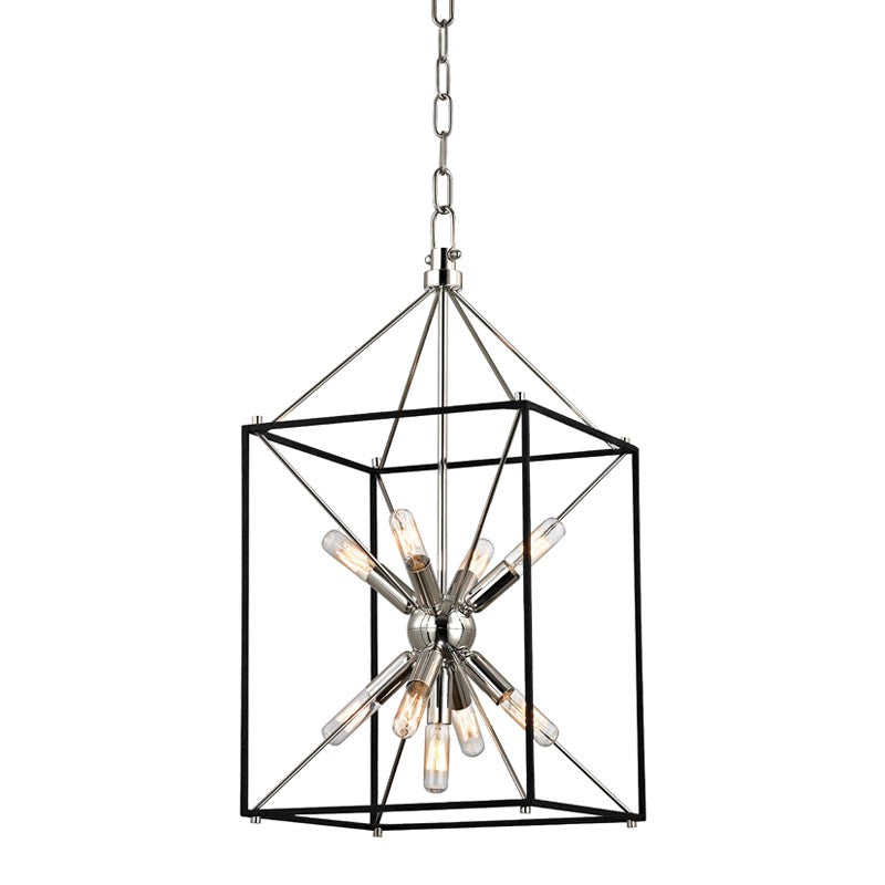 Hudson Valley - 8912-PN - Nine Light Lantern - Glendale - Polished Nickel