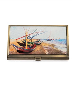 Design Shop Van Gogh'S Fishing Boats On The Beach Card Case