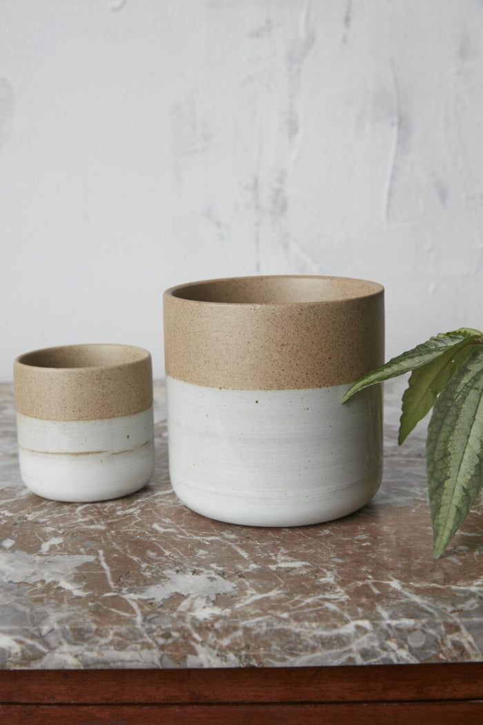 Design Shop Off-White Rooney Pot, 4.5" X 4.25", Set of 2.
