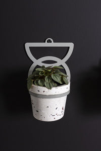 Design Shop Grey Lazaro Hanging Pot, 4" X 3.75", Set of 2.