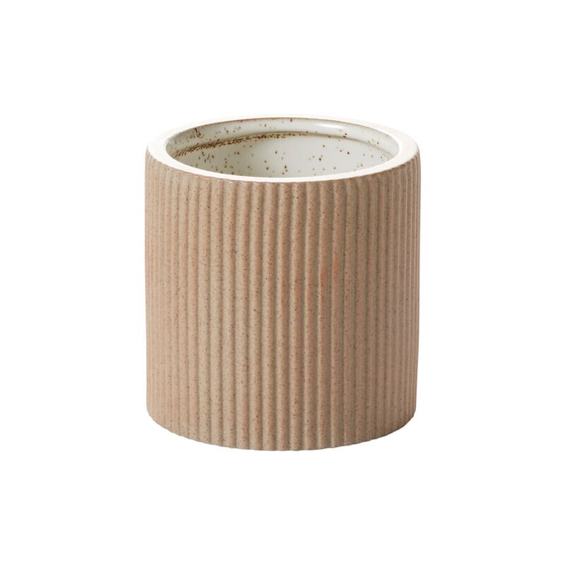 Design Shop Tan Morrigan Collection Pot, 4" X 4.25", Set of 2.